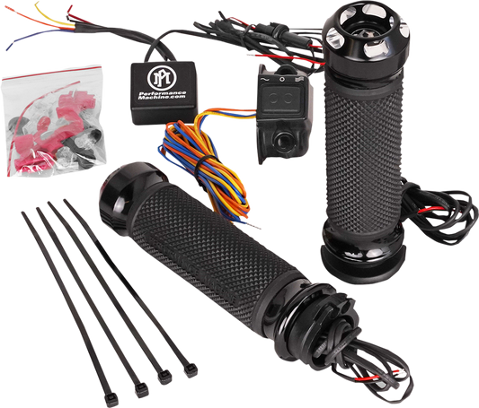 PERFORMANCE MACHINE (PM) Apex Heated Grips - Cable - Contrast Cut 0063-2092-BM
