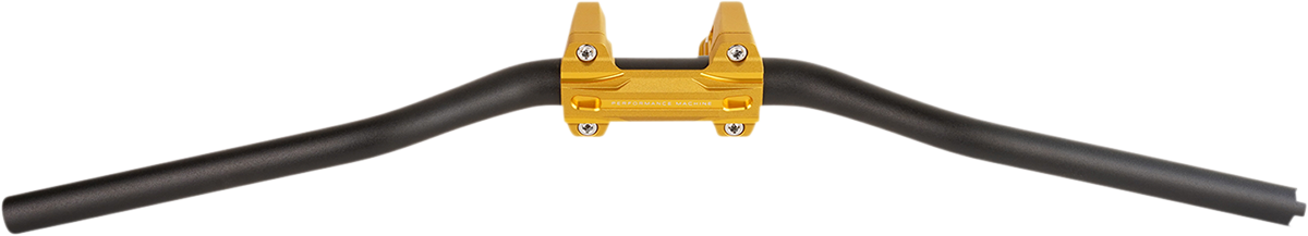 PERFORMANCE MACHINE (PM) Phatbar & Riser Kit - External Wiring - 9" - Gold Ops 0208-2186M-SMG