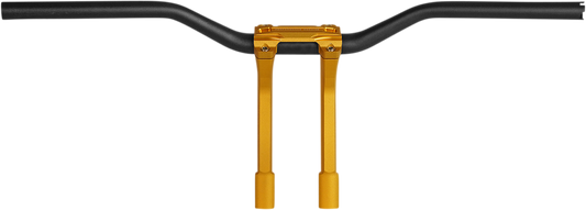 PERFORMANCE MACHINE (PM) Phatbar & Riser Kit - External Wiring - 9" - Gold Ops 0208-2186M-SMG