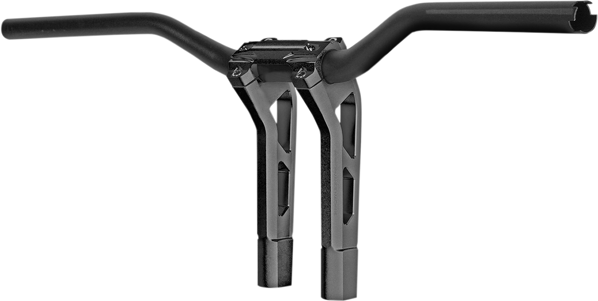 PERFORMANCE MACHINE (PM) Phatbar & Riser Kit - External Wiring - 9" - Black Ops 0208-2186M-SMB