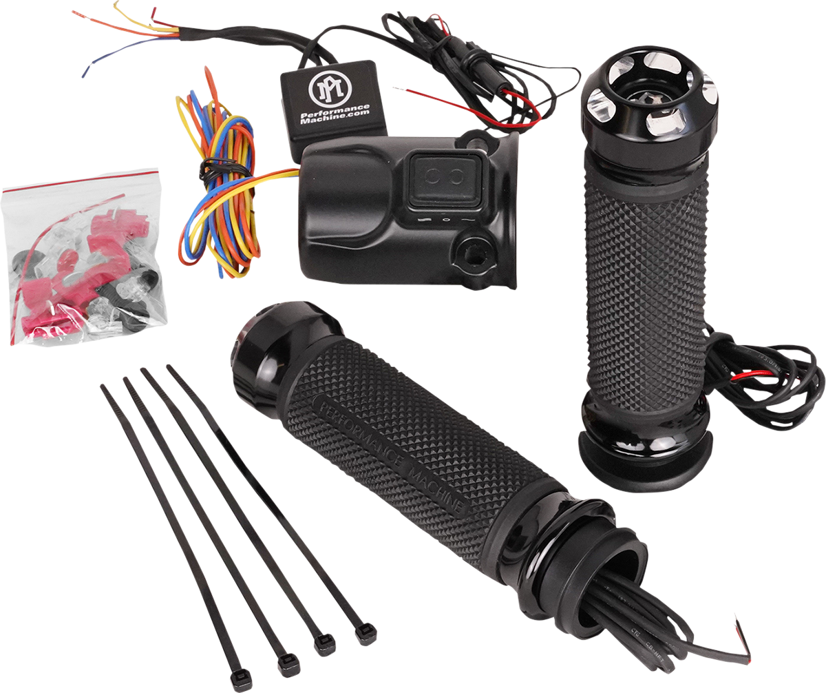 PERFORMANCE MACHINE (PM) Apex Heated Grips - FLTRX - Contrast Cut 0063-2095-BM