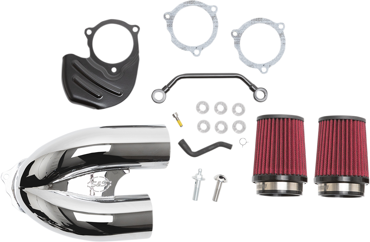 S&S CYCLE Tuned Induction Air Cleaner Kit - Chrome 170-0566A