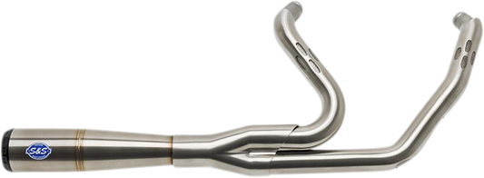 S&S CYCLE 2-into-1 Diamondback Exhaust System - Stainless Steel - Race Only 550-1000