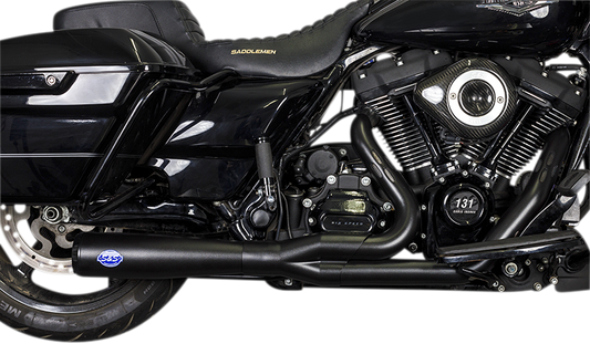 S&S CYCLE 2-into-1 Diamondback Exhaust System - Guardian Black - Race Only 550-1028
