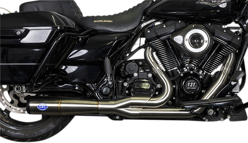 S&S CYCLE 2-into-1 Diamondback Exhaust System - Stainless Steel - 50-State 550-0999A