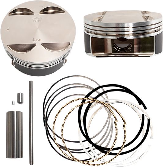 S&S CYCLE Big Bore Piston Kit - 124" - +.010 - M8 920-0141