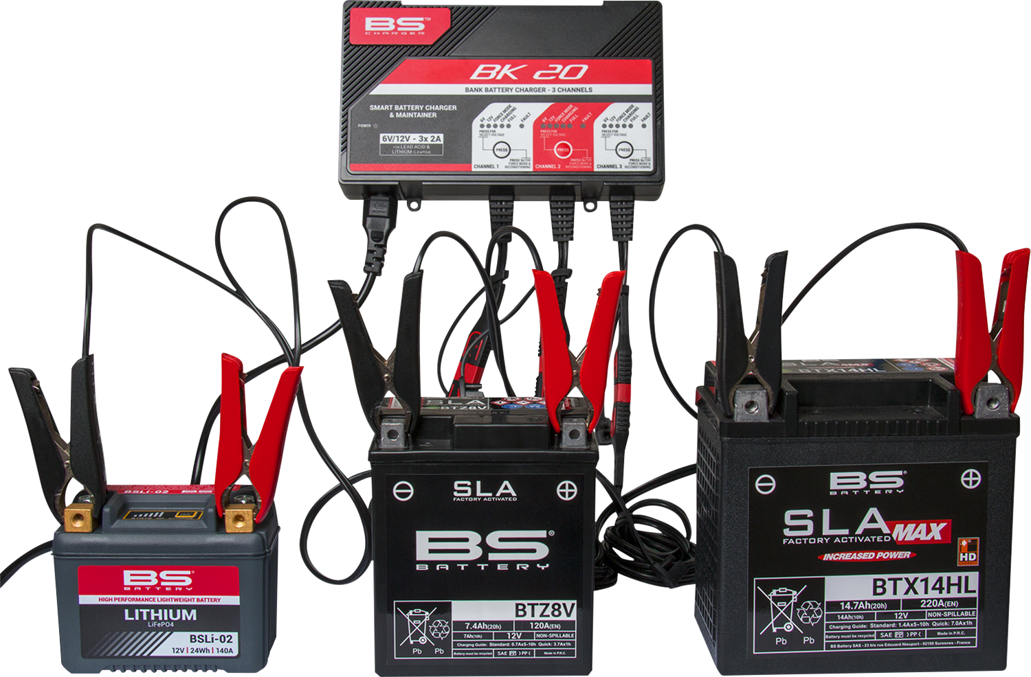 BS BATTERY Battery Charger/Maintainer - BK20 700554