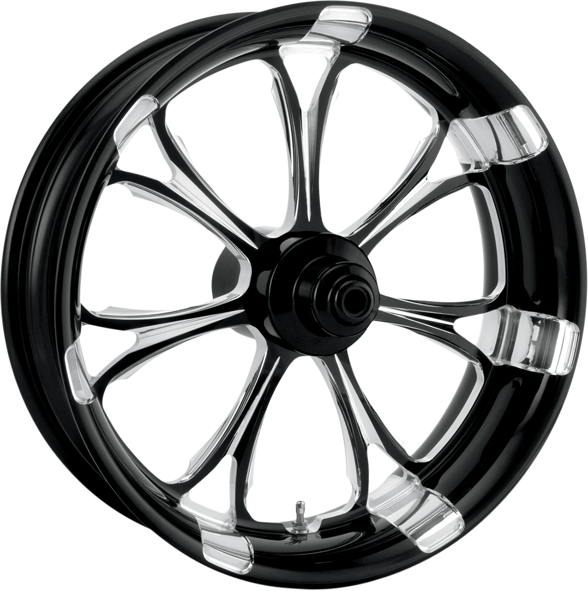 PERFORMANCE MACHINE (PM) Wheel - Paramount - Front - Dual Disc/with ABS - Platinum Cut* - 21x3.5 - '08+ FLD 1204-7106R-PARAJ-BMP