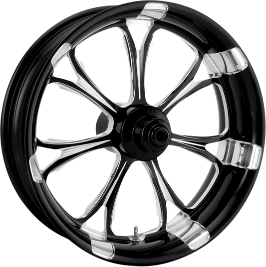 PERFORMANCE MACHINE (PM) Wheel - Paramount - Front - Dual Disc/with ABS - Platinum Cut* - 21x3.5 - '08+ FLD 1204-7106R-PARAJ-BMP