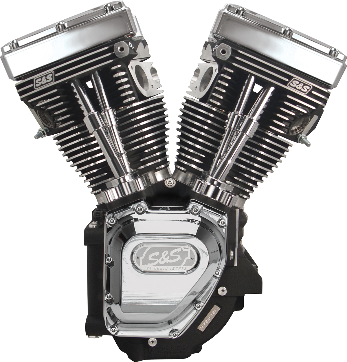 S&S CYCLE V124 Series Black Edition Long Block Engine without Induction/Ignition 310-1158