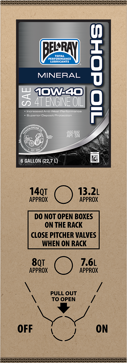 BEL-RAY Shop Oil - 10W-40 - 6 U.S. gal - Bag-In-Box 301290150033