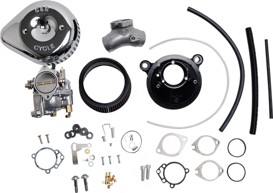 S&S CYCLE Super G Carburetor with Stealth Air Cleaner Kit - Chrome - Twin Cam 110-0150