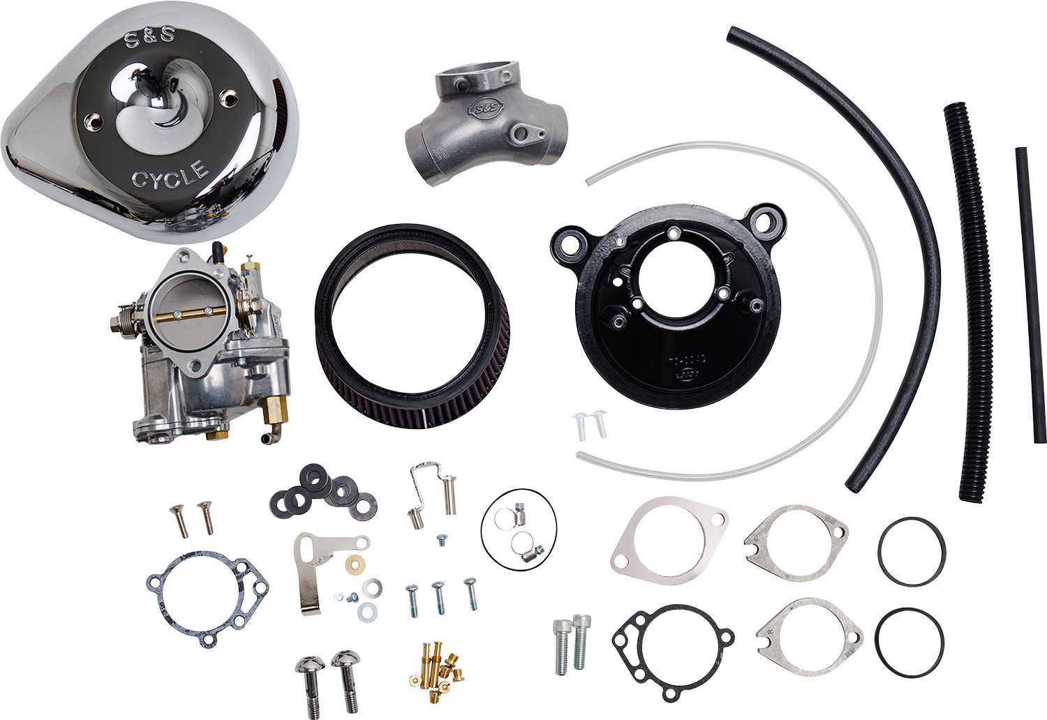 S&S CYCLE Super E Carburetor with Stealth Air Cleaner Kit - Chrome - Twin Cam 110-0151