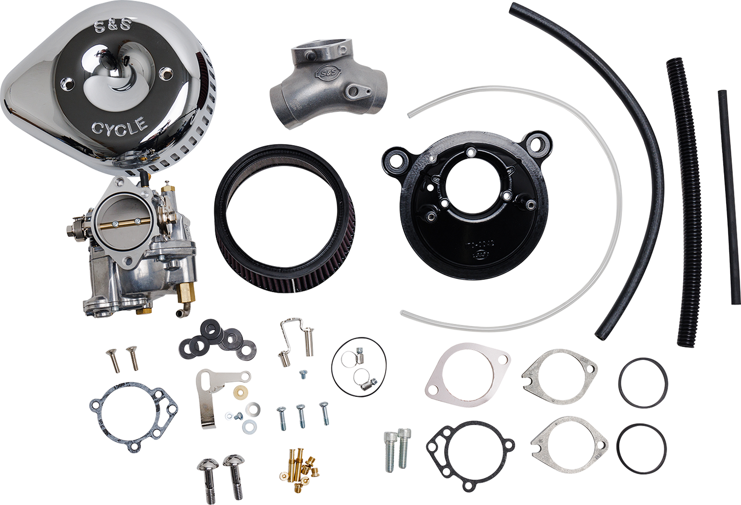 S&S CYCLE Super G Carburetor with Stealth Air Cleaner Kit - Chrome - Twin Cam 110-0152
