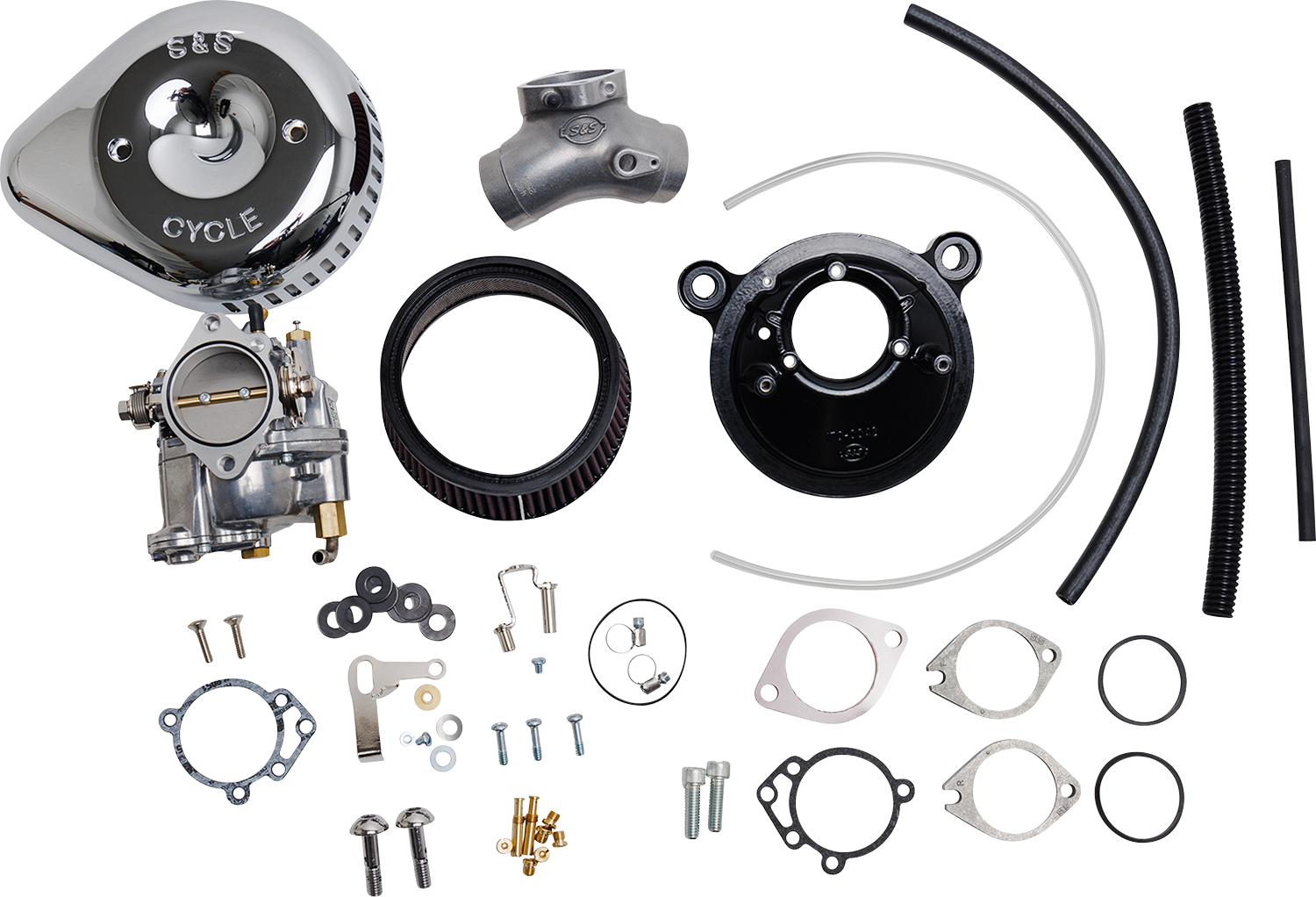 S&S CYCLE Super G Carburetor with Stealth Air Cleaner Kit - Chrome - Twin Cam 110-0152