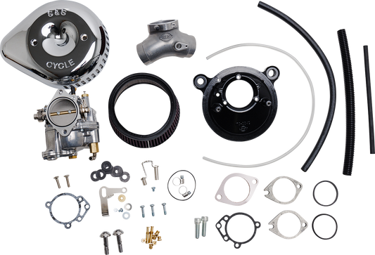 S&S CYCLE Super G Carburetor with Stealth Air Cleaner Kit - Chrome - Twin Cam 110-0152