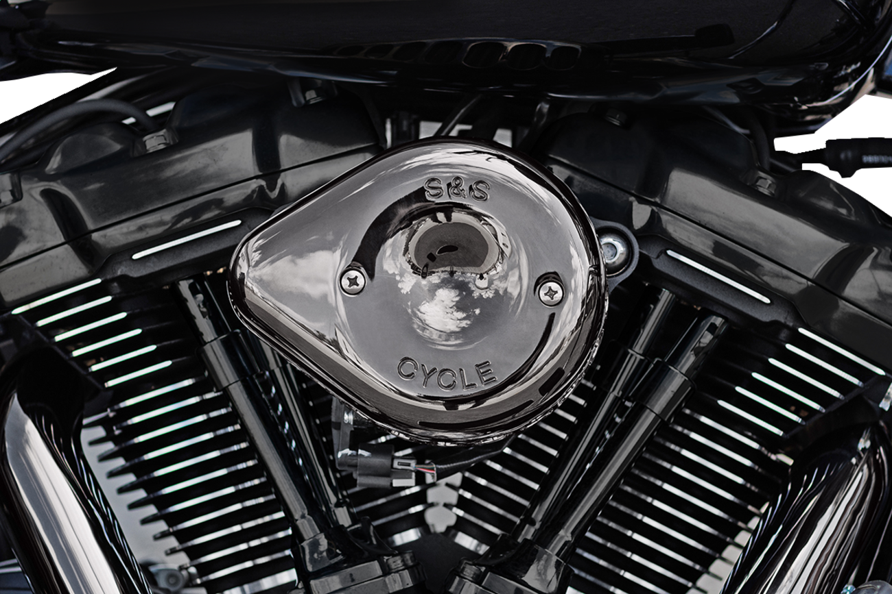 S&S CYCLE Stealth Mini Teardrop Air Cleaner Cover - M8 - Lava Chrome 170-0780