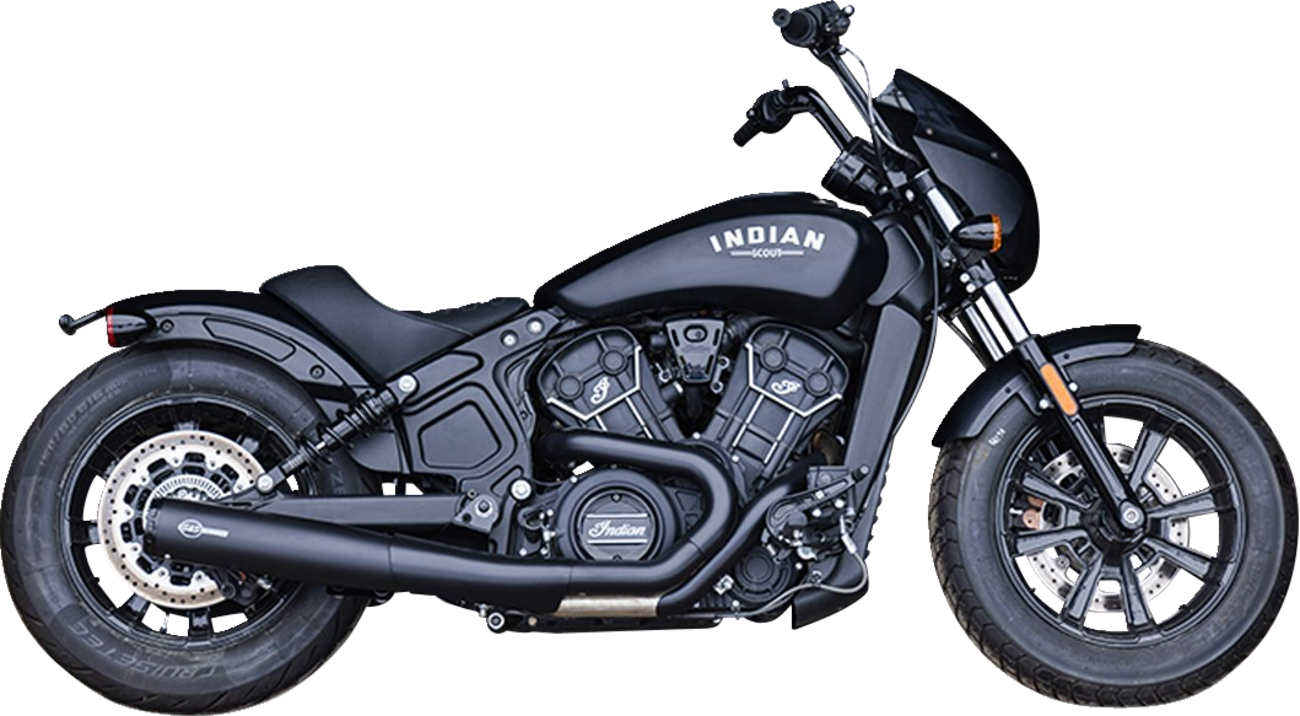 S&S CYCLE 2-into-1 Grand National Exhaust System - Black - Race Only 4111-266-R