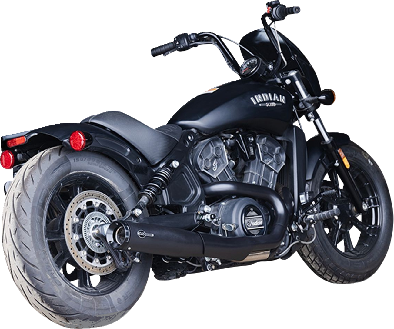 S&S CYCLE 2-into-1 Grand National Exhaust System - Black - Race Only 4111-266-R