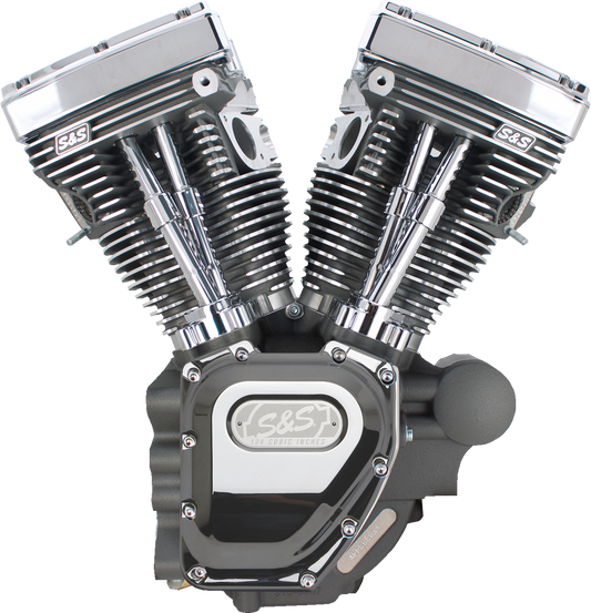 S&S CYCLE T124 Long Block Engine - Stone Gray - Touring 310-0512A