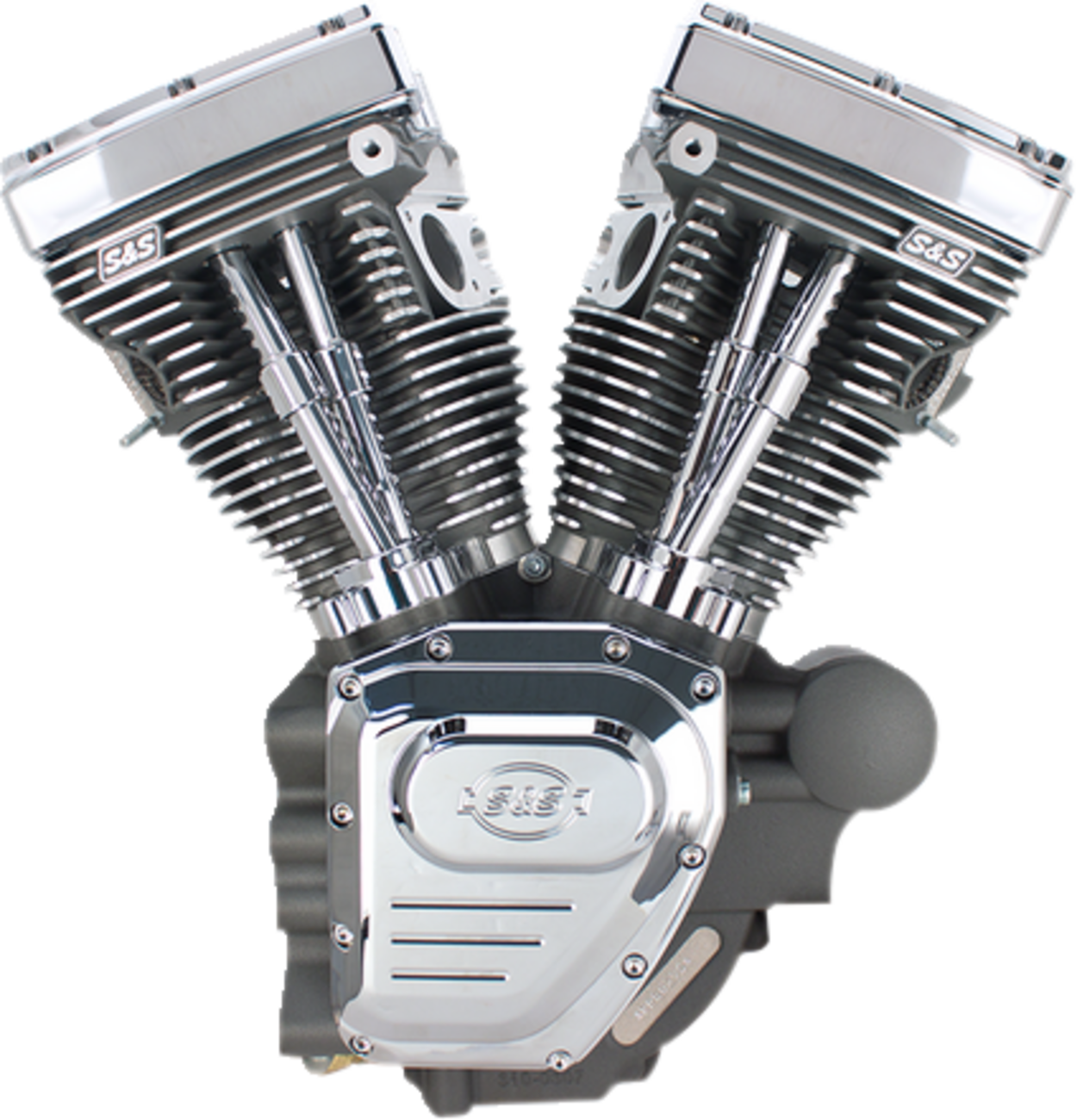 S&S CYCLE T124 Long Block Engine - Stone Gray - Touring 310-0512A
