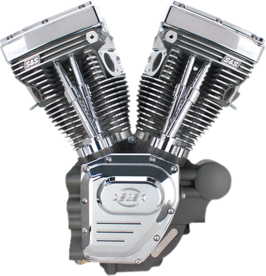 S&S CYCLE T124 Long Block Engine - Stone Gray - Touring 310-0512A