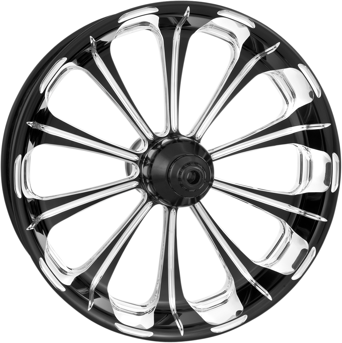 PERFORMANCE MACHINE (PM) Wheel - Revolution - Rear - Single Disc/without ABS - Platinum Cut" - 18x5.5 - '09+ FLT 1270-7814P-REL-BMP