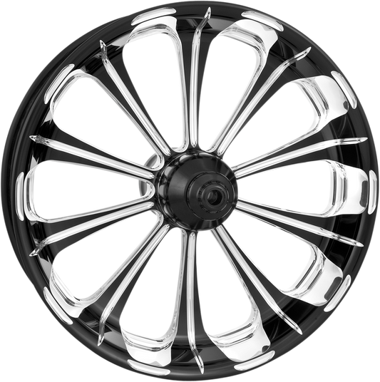 PERFORMANCE MACHINE (PM) Wheel - Revolution - Rear - Single Disc/without ABS - Platinum Cut" - 18x5.5 - '09+ FLT 1270-7814P-REL-BMP
