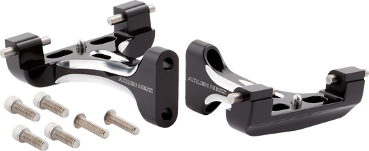 ARLEN NESS Forged Passenger Floorboard Mounts - Black 410-033