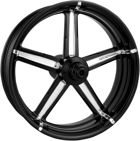 PERFORMANCE MACHINE (PM) Wheel - Formula - Rear - Single Disc/without ABS - Platinum Cut* - 18x5.5 - '09+ FLH 1270-7814R-FRM-BMP