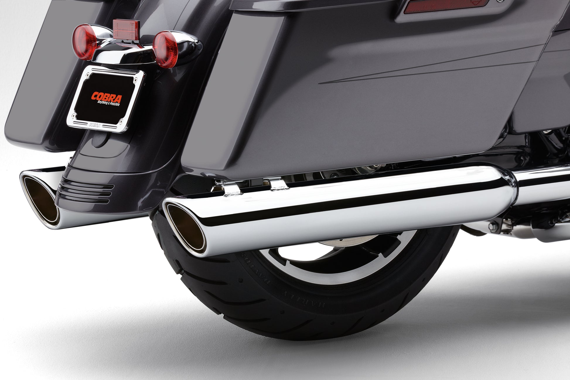 909 Twins 4" Slip Ons Chrome Flh/Flt 17 22