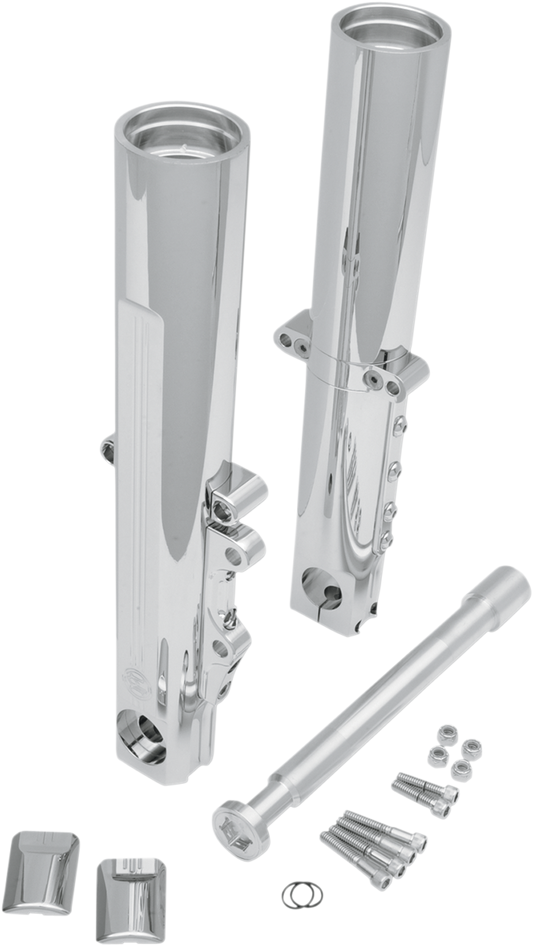 PERFORMANCE MACHINE (PM) Fork Leg Kit - Chrome - Lower - Single Disc - '14-'20 FL 0208-2097-CH