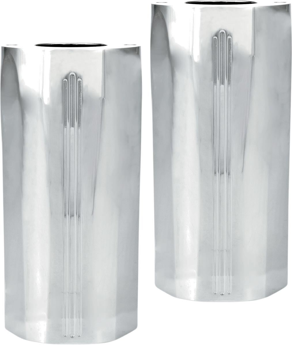PERFORMANCE MACHINE (PM) Fork Slider Covers - Chrome - Tech 0208-2102-CH