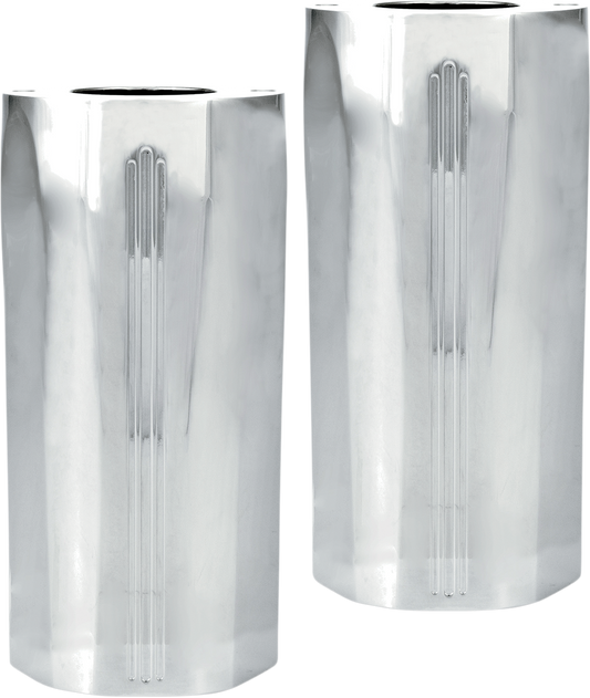 PERFORMANCE MACHINE (PM) Fork Slider Covers - Chrome - Tech 0208-2102-CH
