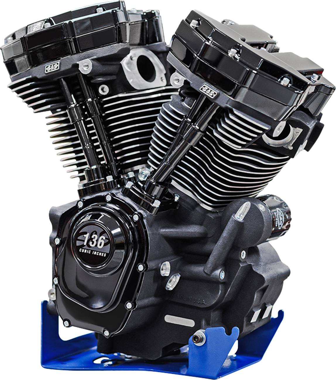 S&S CYCLE MK136 Black Edition Engine - 550G Gear Drive - Oil Cooled - Race Only - M8 Touring 310-1289