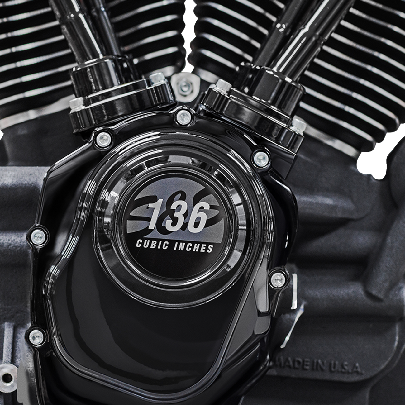 S&S CYCLE MK136 Black Edition Engine - 550G Gear Drive - Oil Cooled - Race Only - M8 Touring 310-1289