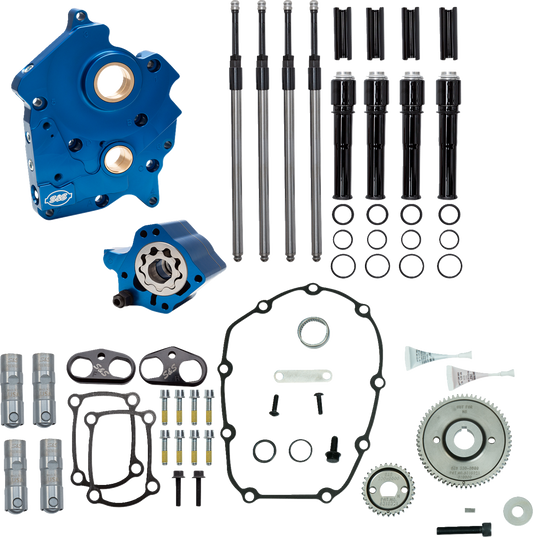 S&S CYCLE Cam Chest Kit without Cams - Gear Drive - Water Cooled - Black Pushrods - M8 310-1260