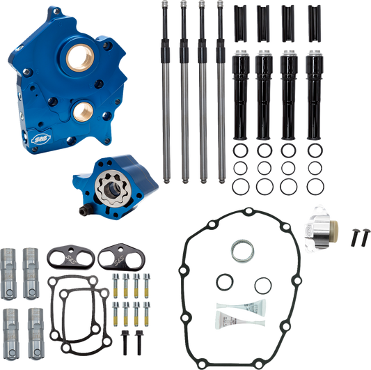 S&S CYCLE Cam Chest Kit without Cams - Chain Drive - Oil Cooled - Black Pushrods - M8 310-1262