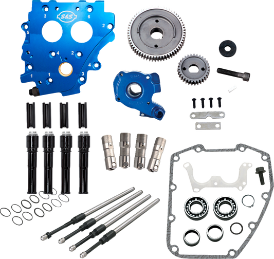S&S CYCLE Cam Chest Kit without Cams - Gear Drive - Oil Cooled - Black Pushrods - Twin Cam 310-1266