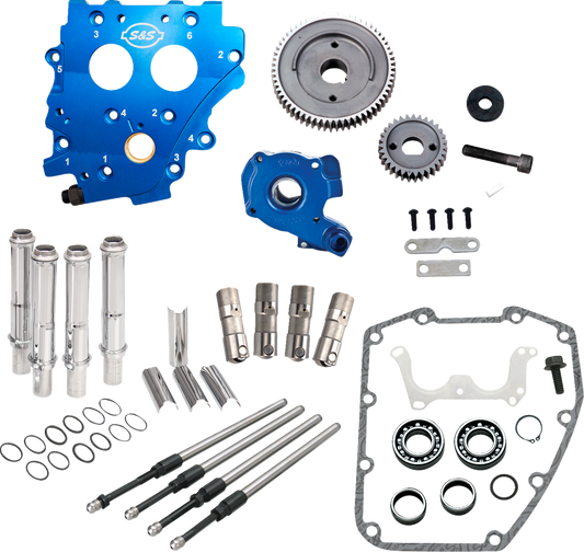 S&S CYCLE Cam Chest Kit without Cams - Gear Drive - Oil Cooled - Chrome Pushrods - Twin Cam 310-1267