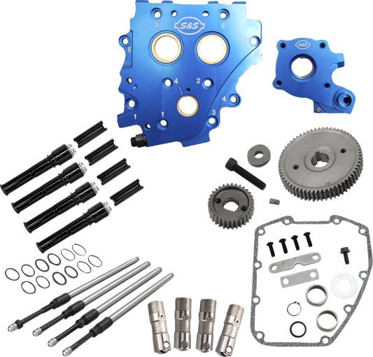 S&S CYCLE Cam Chest Kit without Cams - Gear Drive - Oil Cooled - Black Pushrods - Twin Cam 310-1268