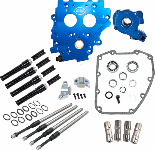 S&S CYCLE Cam Chest Kit without Cams - Chain Drive - Black Pushrods - Twin Cam 310-1270