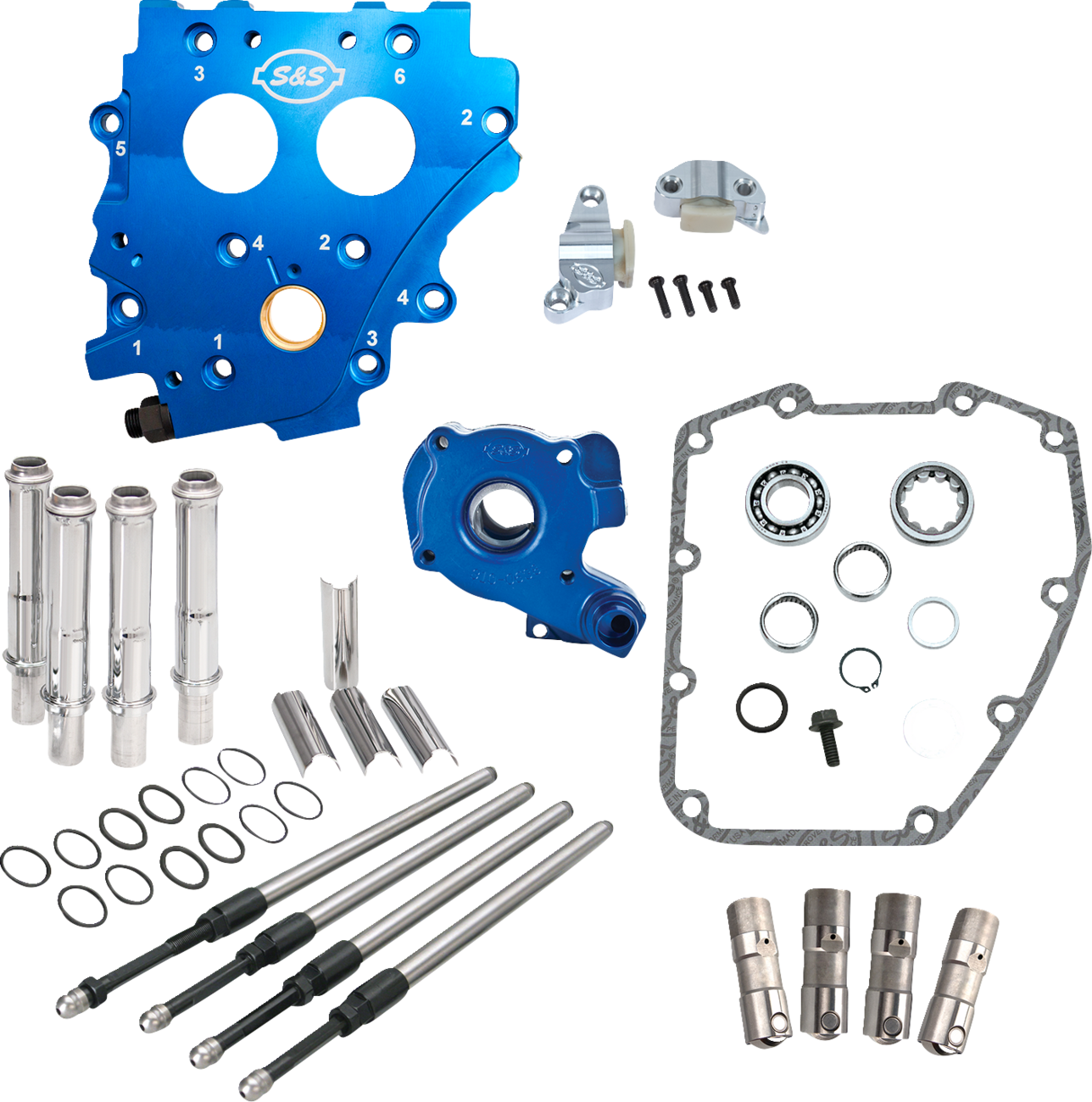 S&S CYCLE Cam Chest Kit without Cams - Chain Drive - Chrome Pushrods - Twin Cam 310-1271