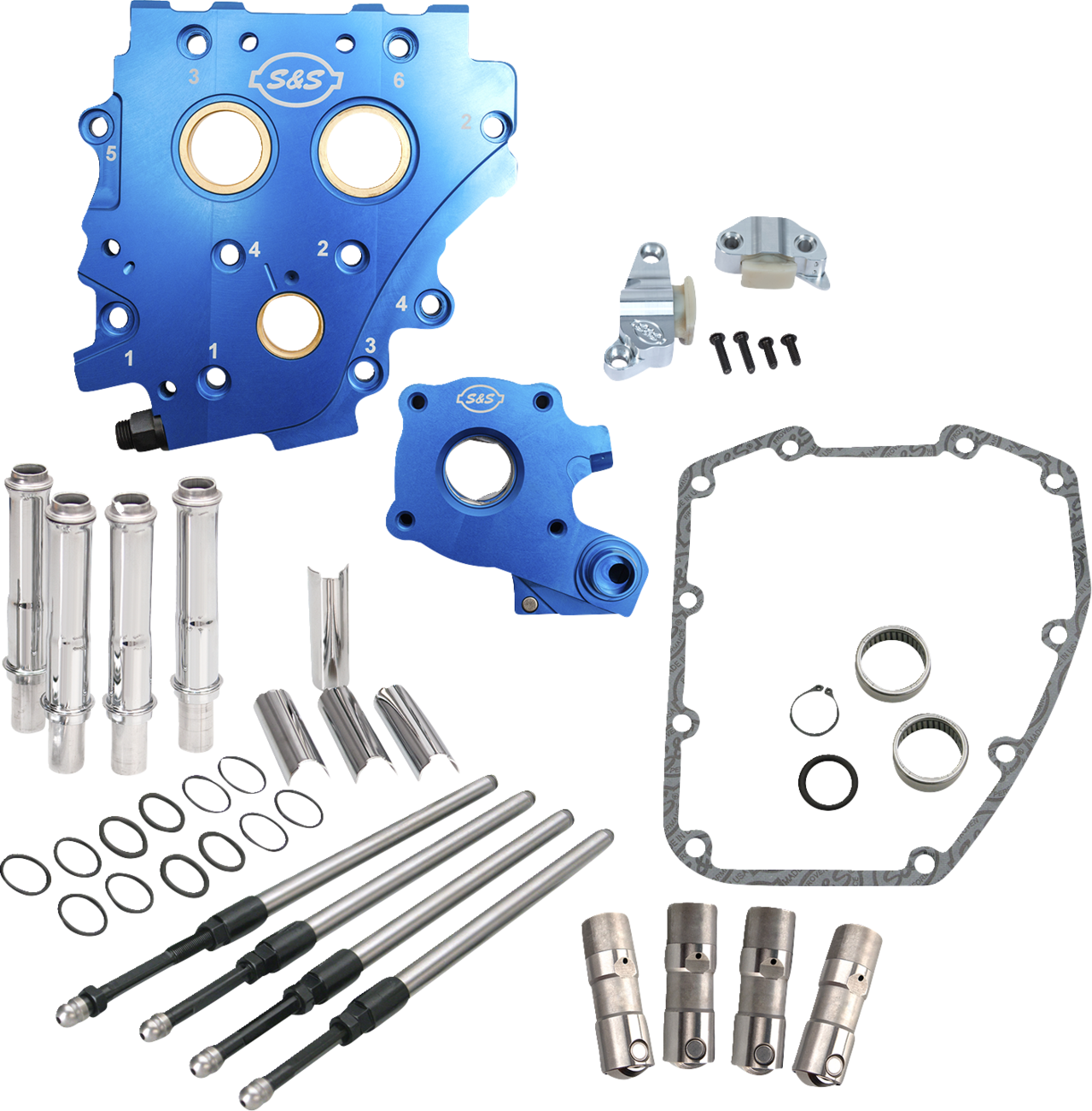 S&S CYCLE Cam Chest Kit without Cams - Chain Drive - Chrome Pushrods - Twin Cam 310-1273