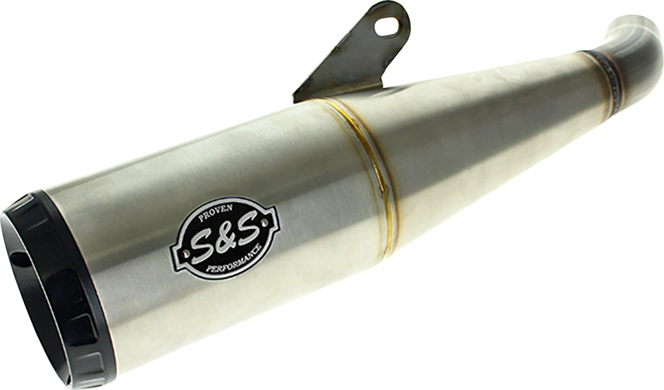 S&S CYCLE Grand National Slip-On Muffler - Brushed Stainless Steel - X*500 550-1114