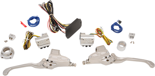 PERFORMANCE MACHINE (PM) CAN-Bus Handlebar Control Kit - Hydraulic - 9/16" Master Cylinder - Chrome 0062-4024-CH