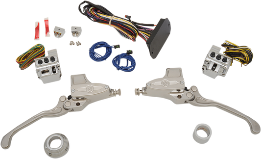 PERFORMANCE MACHINE (PM) CAN-Bus Handlebar Control Kit - Hydraulic - 9/16" Master Cylinder - Chrome 0062-4025-CH