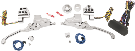 PERFORMANCE MACHINE (PM) CAN-Bus Handlebar Control Kit - Hydraulic - 11/16" Master Cylinder - Chrome 0062-4026-CH