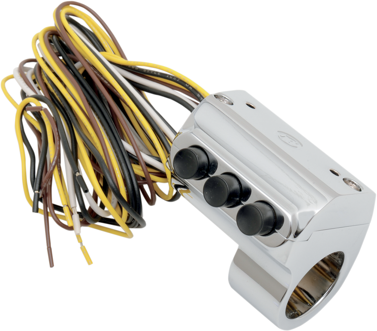 PERFORMANCE MACHINE (PM) Contour Billet Handlebar Switch - Left Side - Three Button - Hydraulic Clutch - Chrome 0062-2033-CH