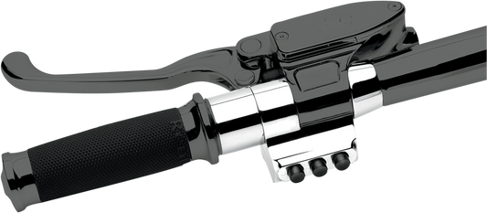PERFORMANCE MACHINE (PM) Contour Handlebar Control Spacer - Left - Cable Clutch - 1" Handlebars - Chrome 0011-0500MP-CH